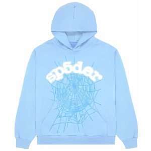 Sp5der Buluga Edition Light Blue Hoodie