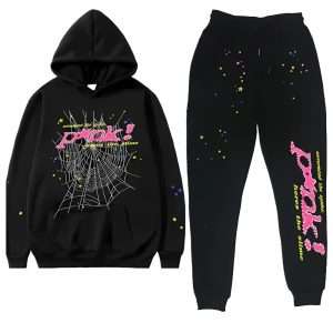 Sp5der Pinked Young Thug Edition Black Tracksuit